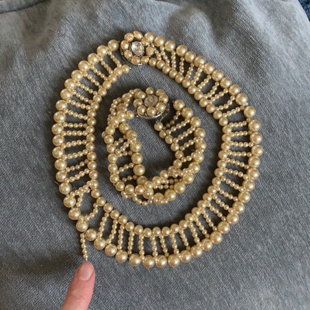 Matching necklace and bracelet